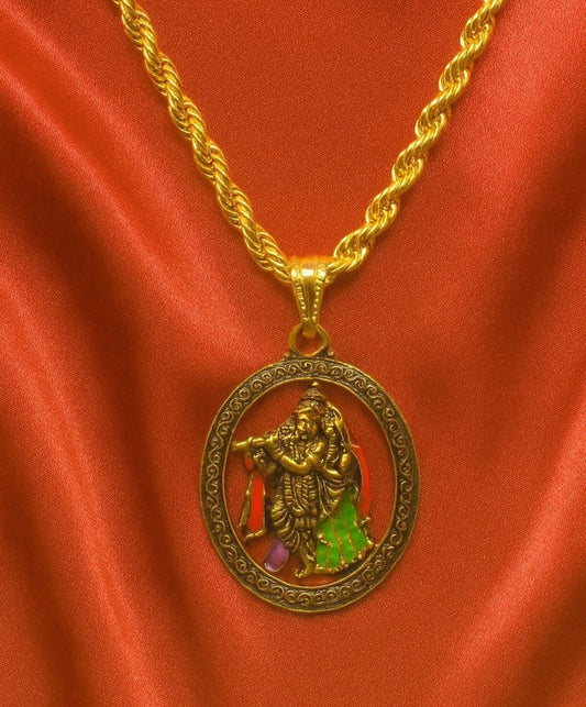 soni jewellery Gold plated chain with pendant necklace jewelry set for men women unisex