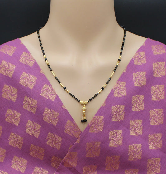 Classic Daily Wear Black Bead Gold Plated Mangalsutra – Lightweight, Elegant & Timeless Design 💛