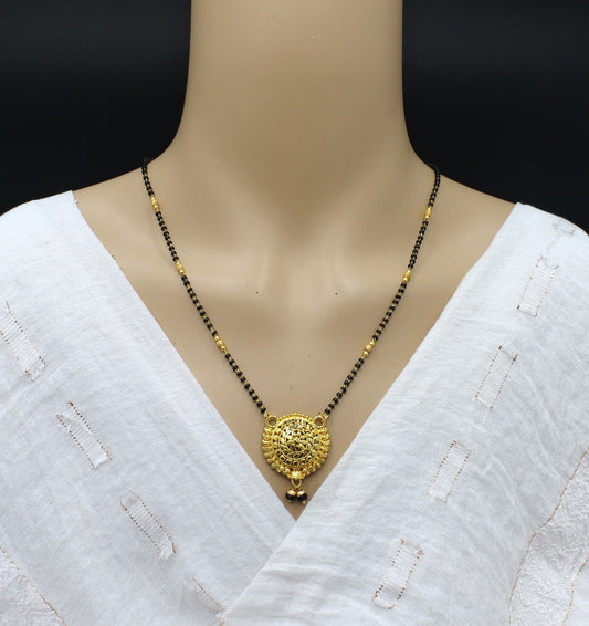 Designer Round Antique Gold Plated Mangalsutra – Traditional Charm with Modern Elegance ✨