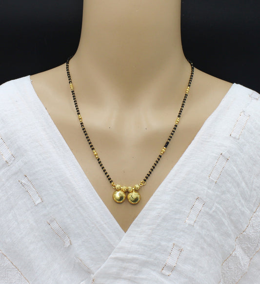 Traditional Dual Spiral Pendant Gold-Plated Mangalsutra – Everyday Elegance with a Touch of Heritage ✨