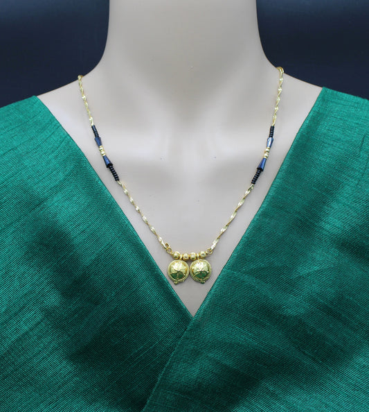 Divine Lotus Coin Mangalsutra – Traditional Gold-Plated Elegance for Every Occasion 💛