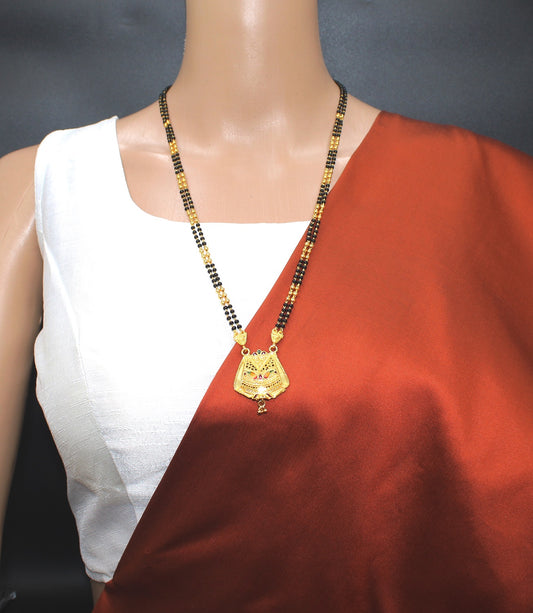 soni jewellery Traditional One Gram Gold Plated Long Mangalsutra For Women