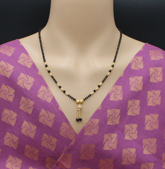 Classic Daily Wear Black Bead Gold Plated Mangalsutra – Lightweight, Elegant & Timeless Design 💛