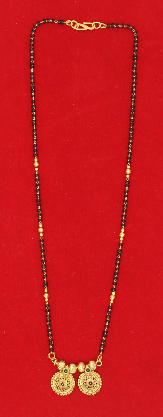 Traditional Dual Coin Gold-Plated Mangalsutra – Symbol of Love & Prosperity 💛
