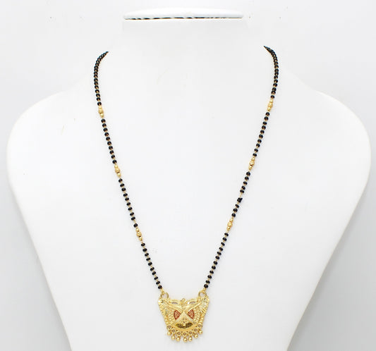 Elegant Gold Plated Traditional Temple Design Mangalsutra – Symbol of Love & Devotion 💛