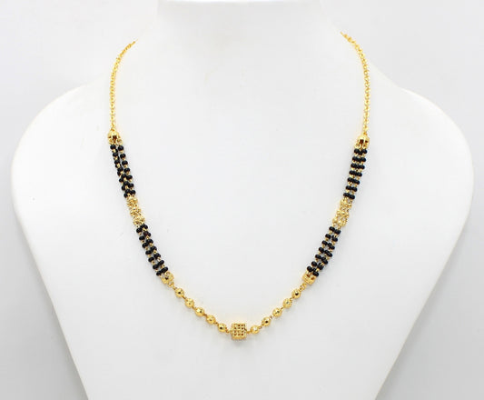 Triple-Layer Black Bead Gold Plated Mangalsutra – Premium Daily Wear Design for Modern Women 💛