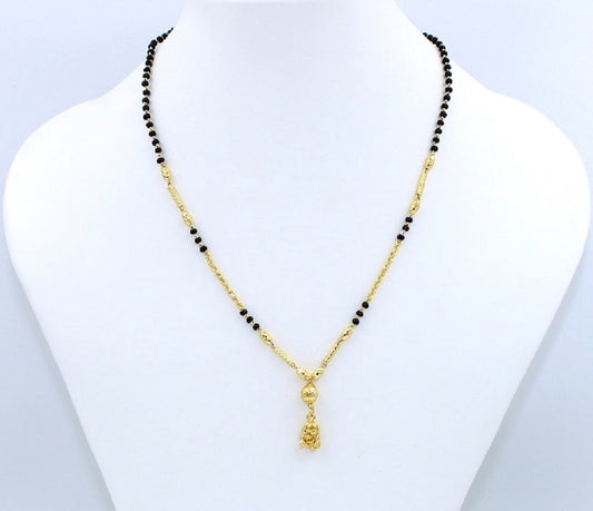 Classic Gold Plated Daily Wear Mangalsutra with Hanging Charm – Simple & Elegant Design 💛