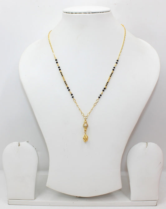 Elegant Daily Wear Gold Plated Mangalsutra with Hanging Pendant – Modern Traditional Design 💛