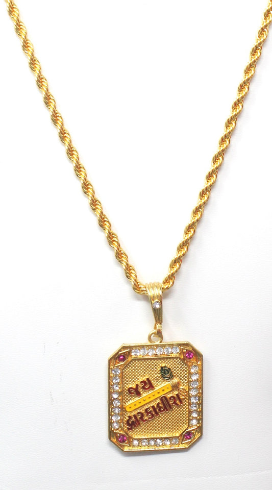 soni jewellery Gold plated chain with pendant necklace jewelry set for men women unisex