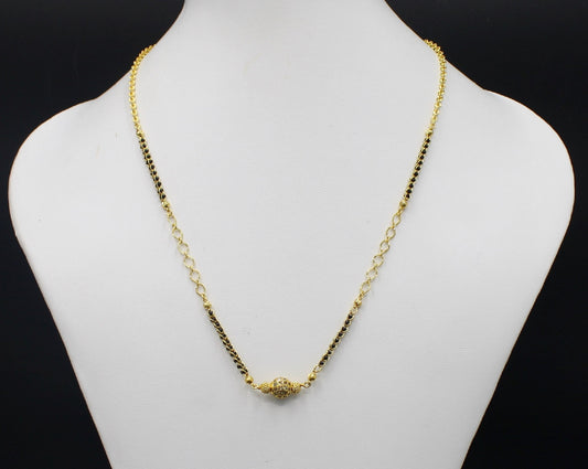Single Ball Gold Plated Mangalsutra for Women – Simple & Elegant Daily Wear Design 💛