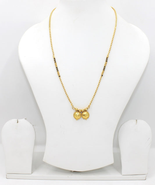 Elegant Twin Coin Gold-Plated Mangalsutra – Symbol of Love & Prosperity 💛