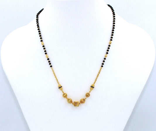 Traditional Box Bead Gold Plated Mangalsutra for Daily Wear – Elegant & Durable Design 💛