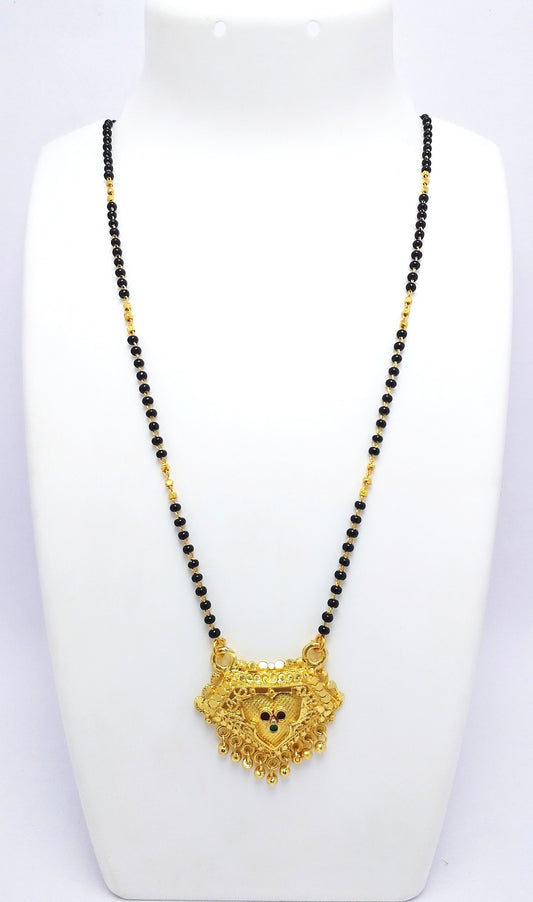 Elegant Gold Plated Traditional Temple Design Mangalsutra – Symbol of Love & Devotion 💛