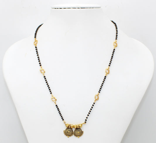 Traditional Dual Floral Gold-Plated Mangalsutra – Symbol of Eternal Love & Elegance 💛