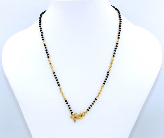 Floral Stone Design Gold Plated Mangalsutra for Women – Elegant Daily Wear 🌸✨
