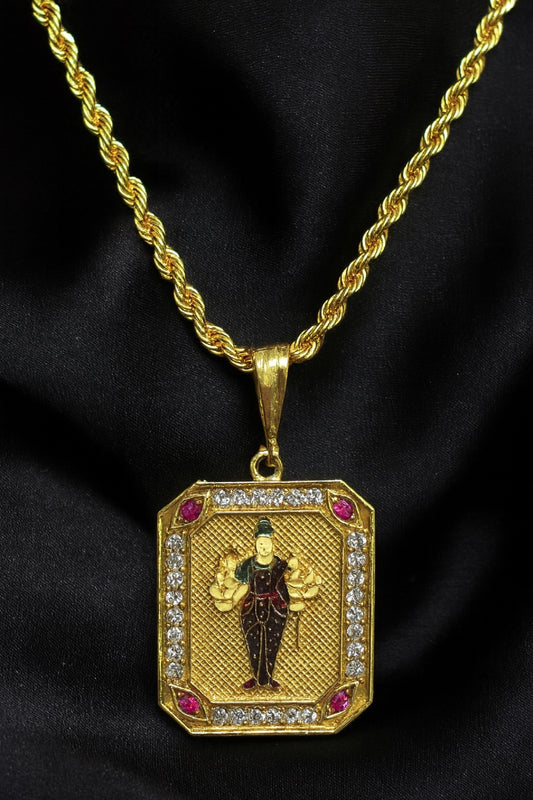 soni jewellery Gold plated chain with pendant necklace jewelry set for men women unisex