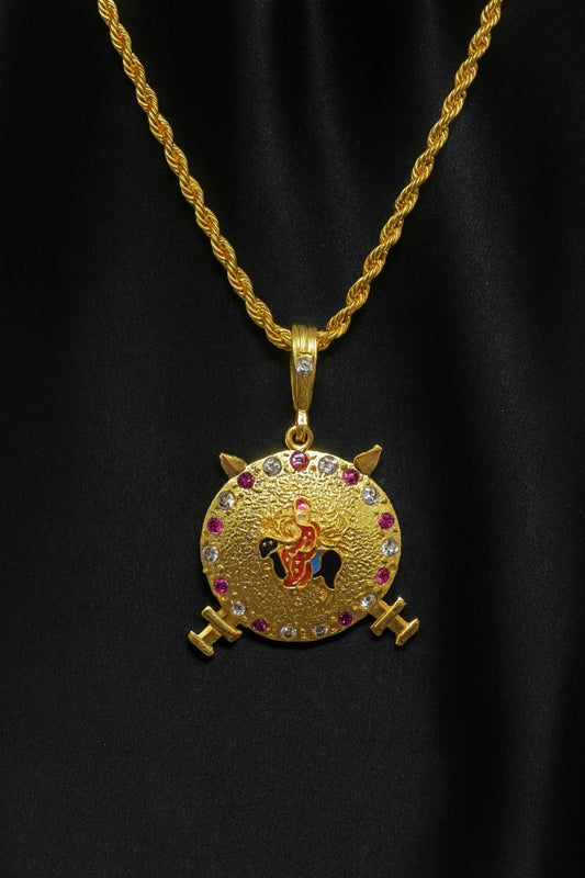 soni jewellery Gold plated chain with pendant necklace jewelry set for men women unisex