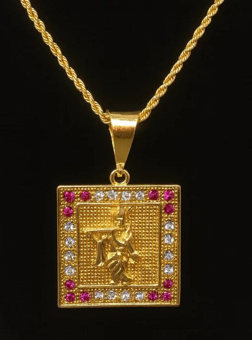 soni jewellery Gold plated chain with pendant necklace jewelry set for men women unisex