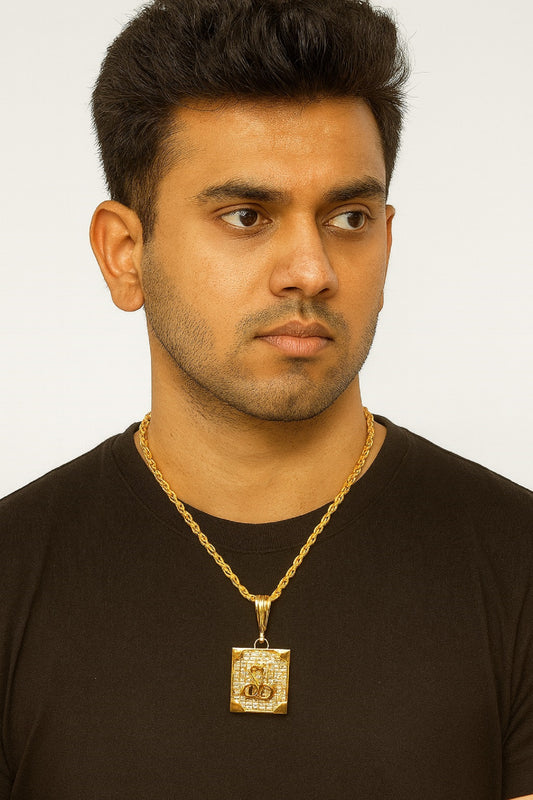 soni jewellery Gold plated chain with pendant necklace jewelry set for men women unisex