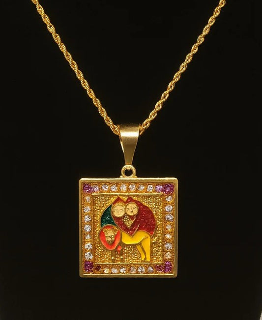 soni jewellery Gold plated chain with pendant necklace jewelry set for men women unisex