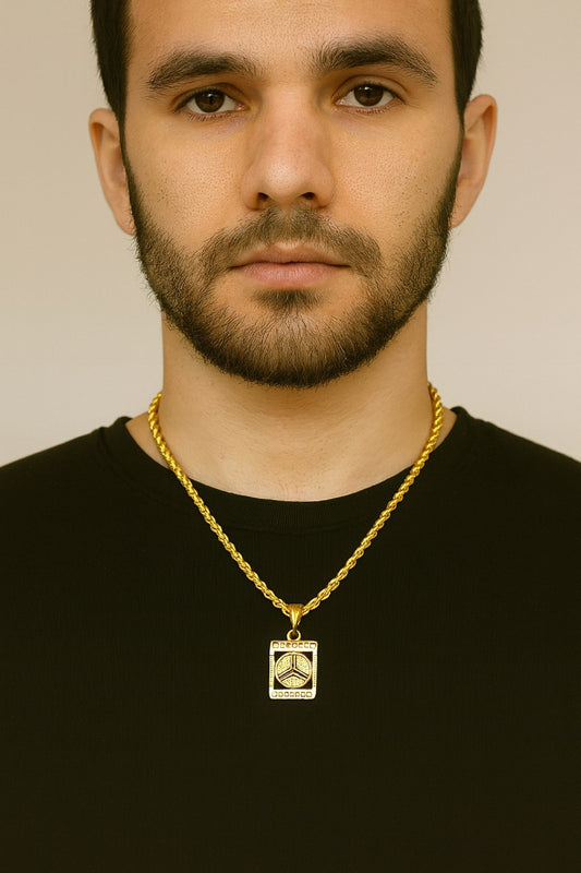 soni jewellery Gold plated chain with pendant necklace jewelry set for men women unisex