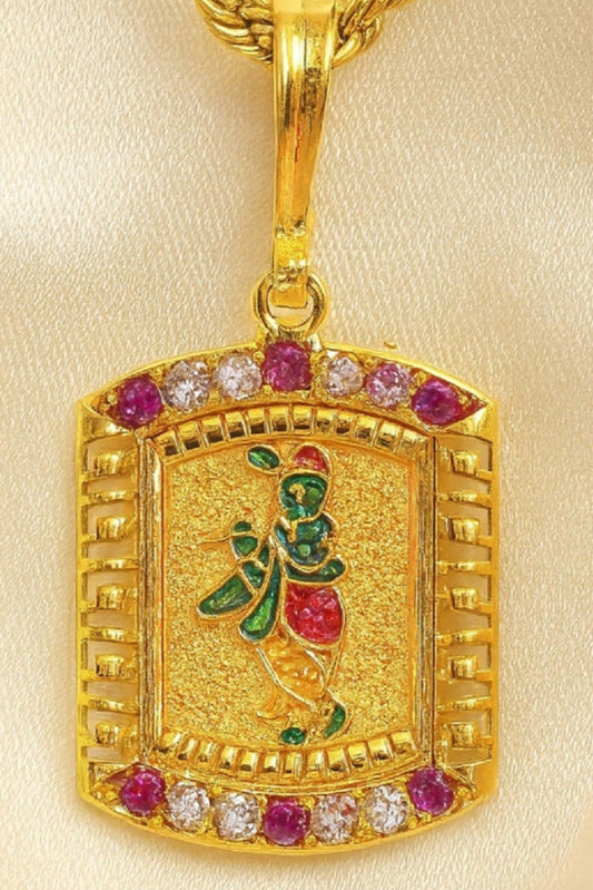 soni jewellery Gold plated chain with pendant necklace jewelry set for men women unisex