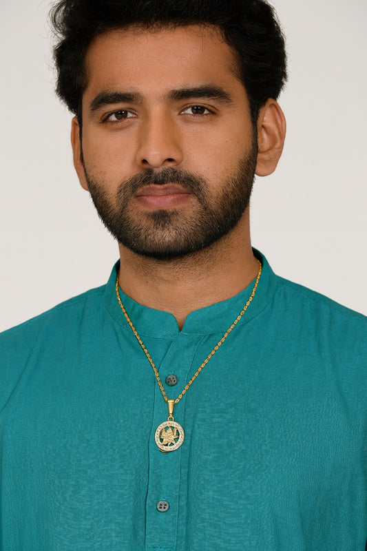 soni jewellery Gold plated chain with pendant necklace jewelry set for men women unisex