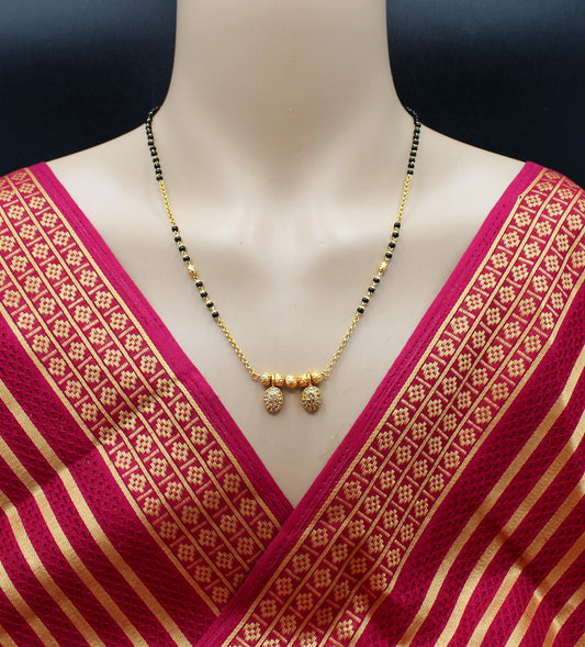 Royal Gold-Plated Double Drop Mangalsutra – Everyday Elegance with Traditional Touch 💛