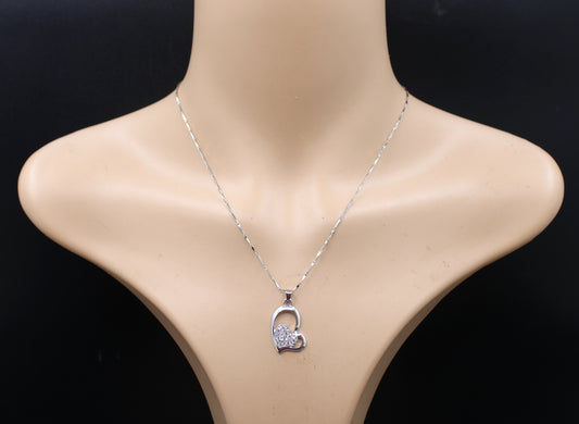 soni jewellery American Diamond chain pendant with earring