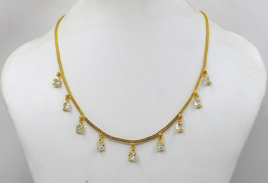 Elegant White Stone Necklace Set for Women – Traditional & Festive Wear