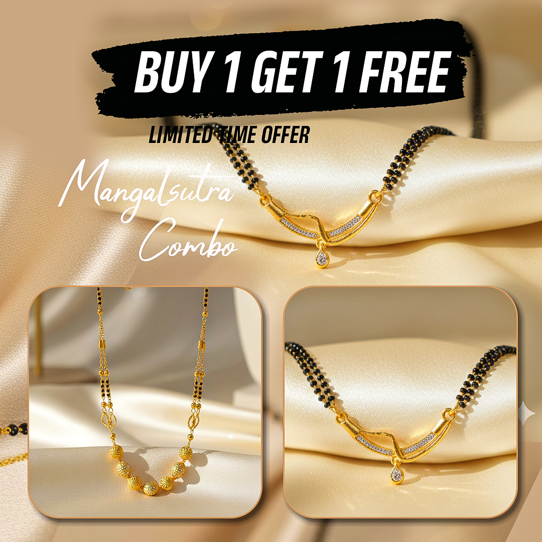 ✨ Elegant Jewelry & Mangalsutra Combo — Perfect Harmony of Tradition & Style ✨