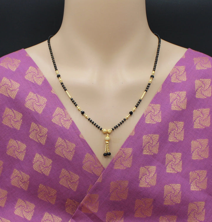 Classic Daily Wear Black Bead Gold Plated Mangalsutra – Lightweight, Elegant & Timeless Design 💛