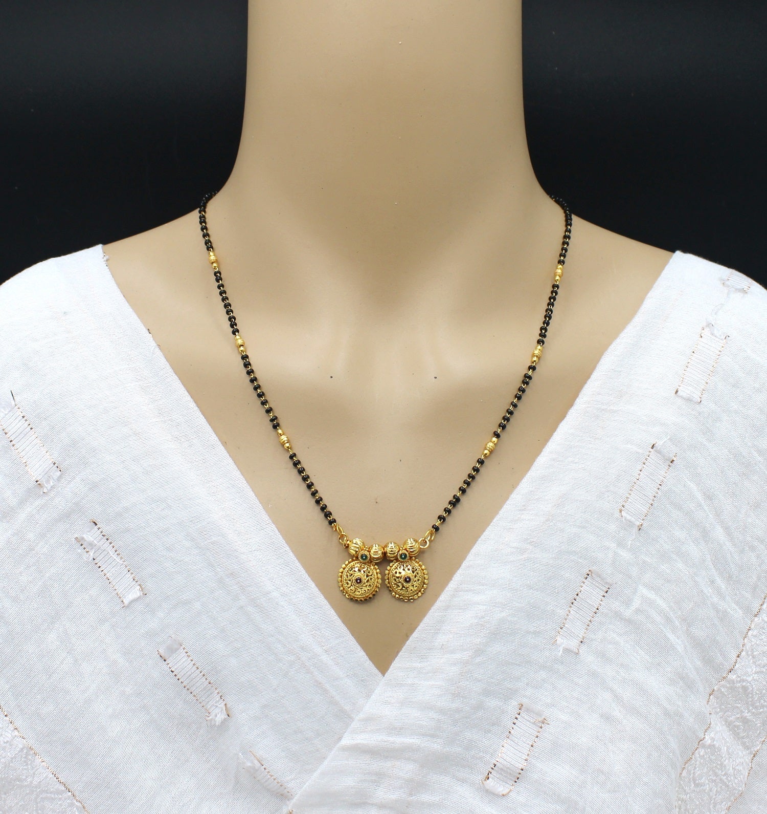 Traditional Dual Coin Gold-Plated Mangalsutra – Symbol of Love & Prosperity 💛