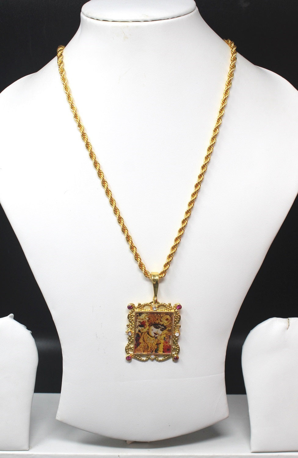 soni jewellery Gold plated chain with pendant necklace jewelry set for men women unisex