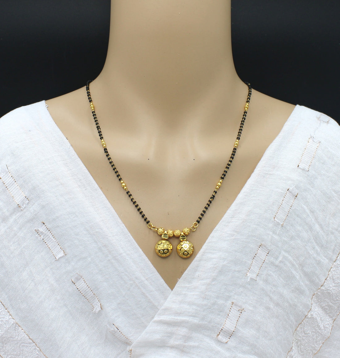 Elegant Dual Drop Gold-Plated Mangalsutra – Modern Grace, Traditional Heart 💛