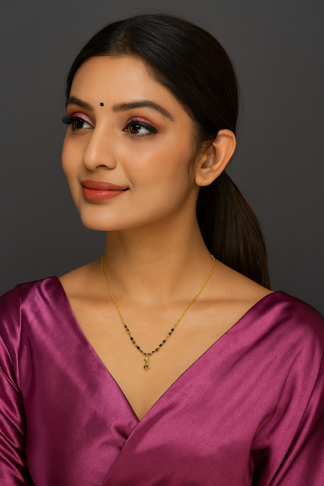 Elegant Daily Wear Black Bead Gold-Plated Mangalsutra – Minimal Charm, Timeless Love 💛
