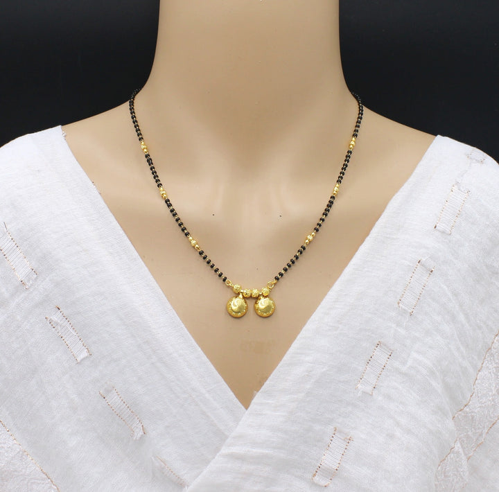 Classic Gold Round Bead Mangalsutra – Everyday Elegance with Traditional Charm 💛