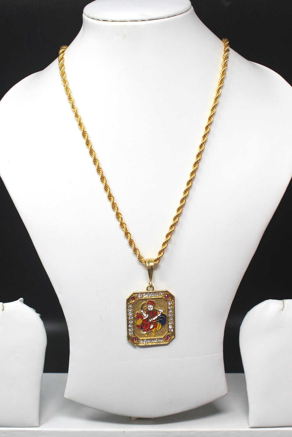 soni jewellery Gold plated chain with pendant necklace jewelry set for men women unisex