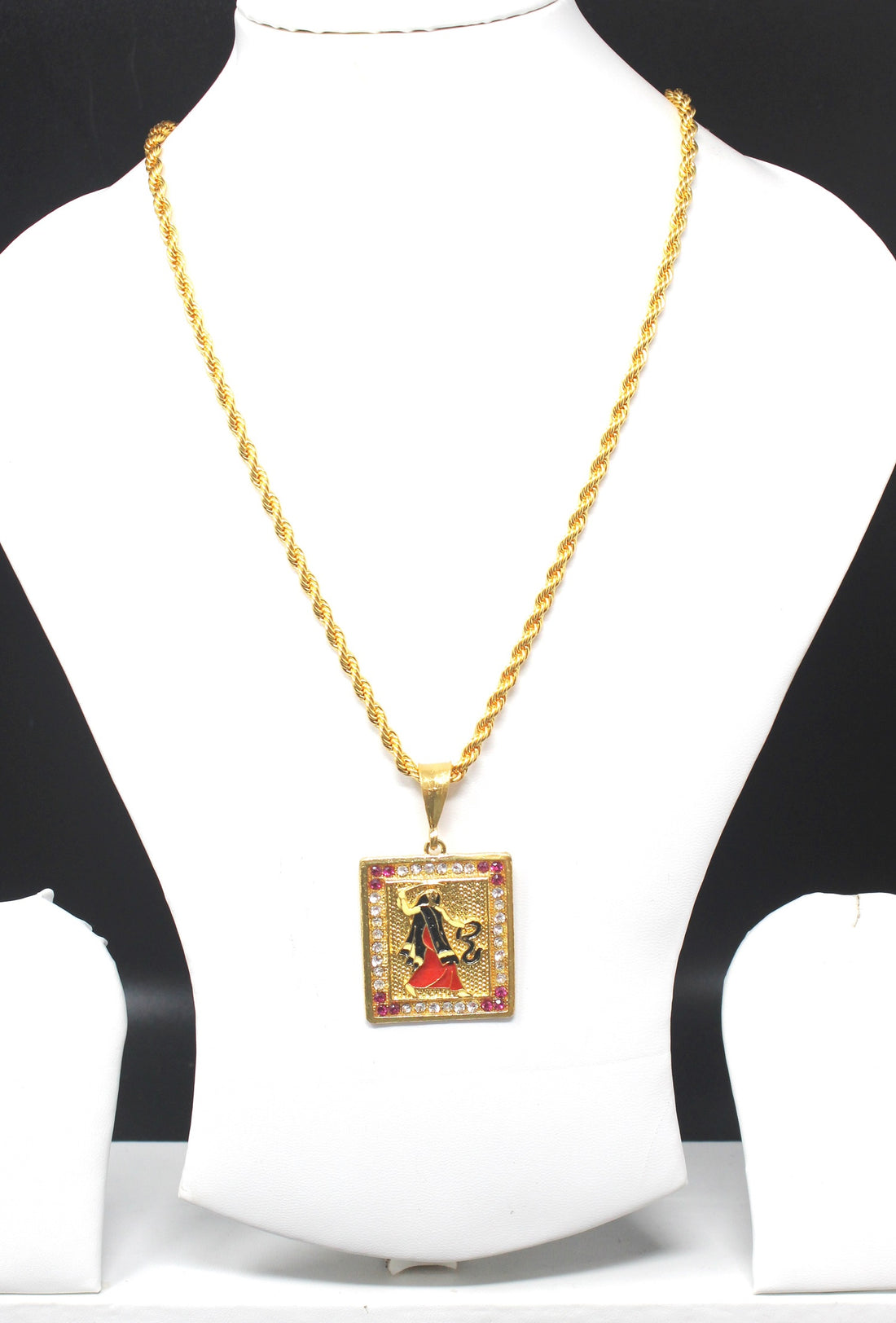 soni jewellery Gold plated chain with pendant necklace jewelry set for men women unisex