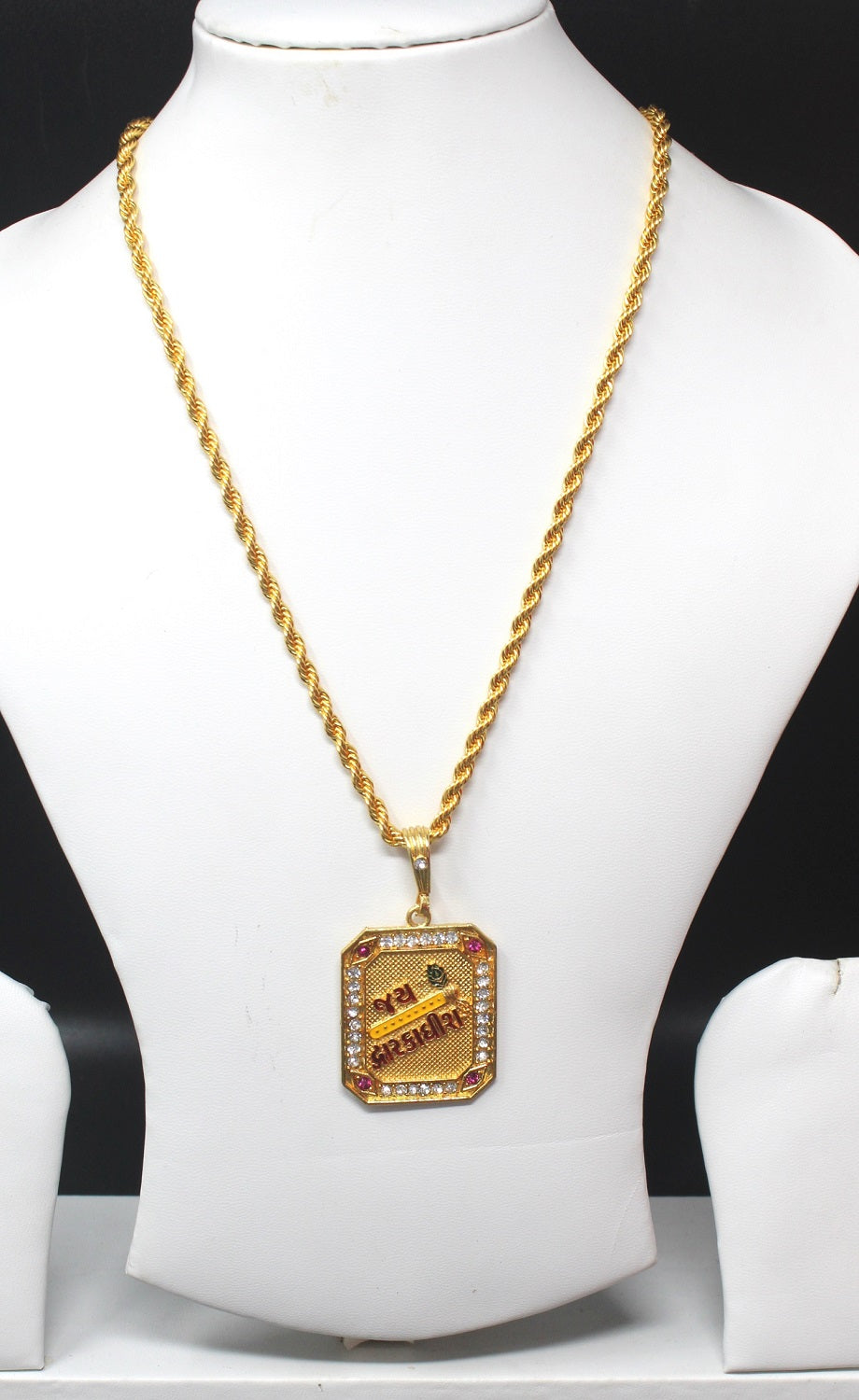 soni jewellery Gold plated chain with pendant necklace jewelry set for men women unisex