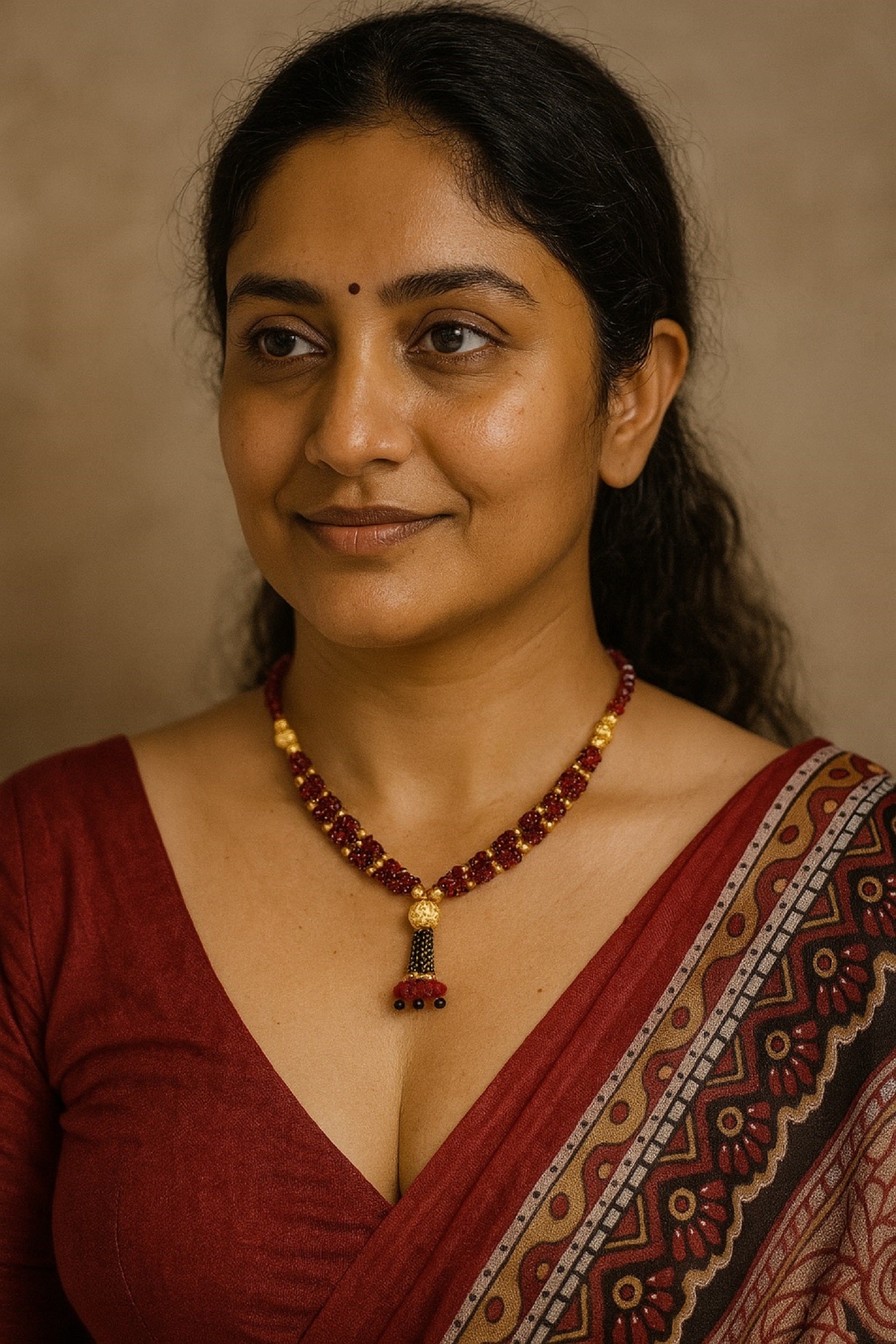 Classic Red & Gold Beaded Mangalsutra Necklace – Handcrafted Traditional Jewellery for Everyday Elegance