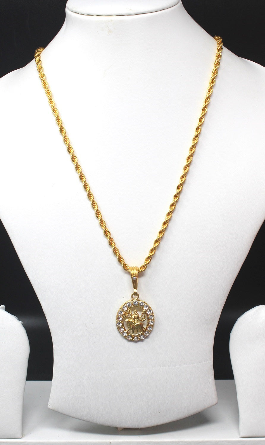 soni jewellery Gold plated chain with pendant necklace jewelry set for men women unisex