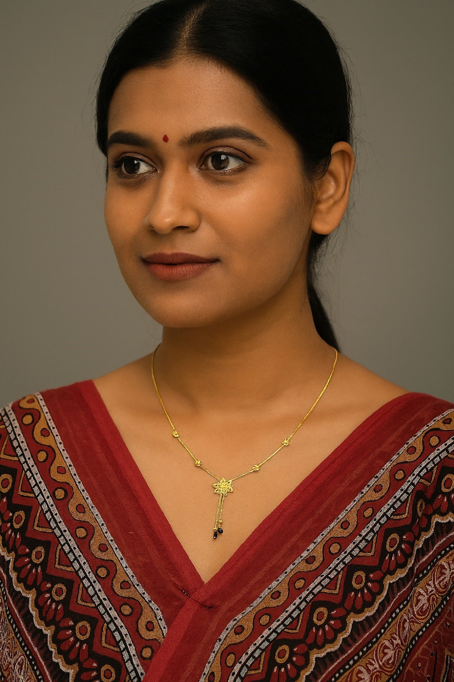 Elegant Floral Gold-Plated Mangalsutra – Traditional Design for Everyday Grace