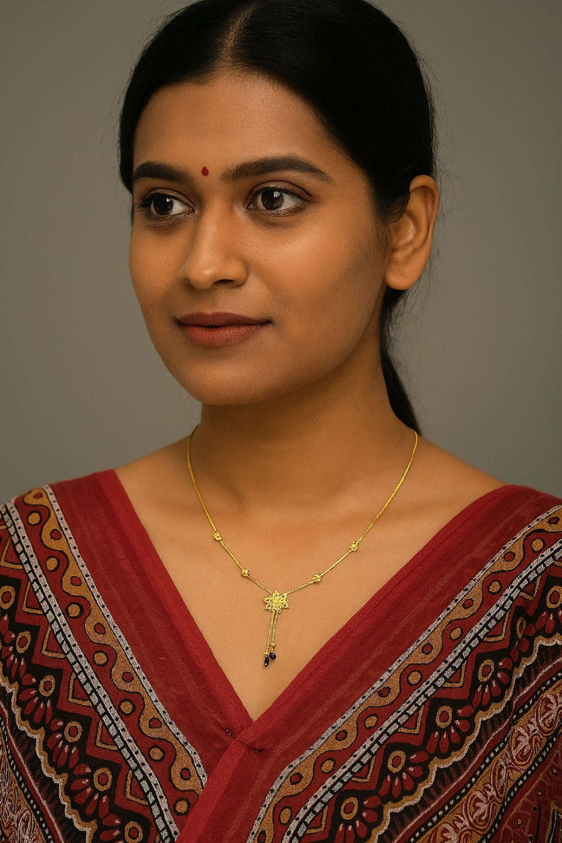 Elegant Floral Gold-Plated Mangalsutra – Traditional Design for Everyday Grace