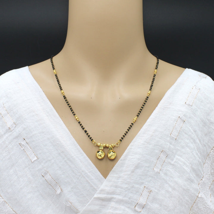 Traditional Double Kalash Gold-Plated Mangalsutra – Pure Elegance in Every Bead 💛