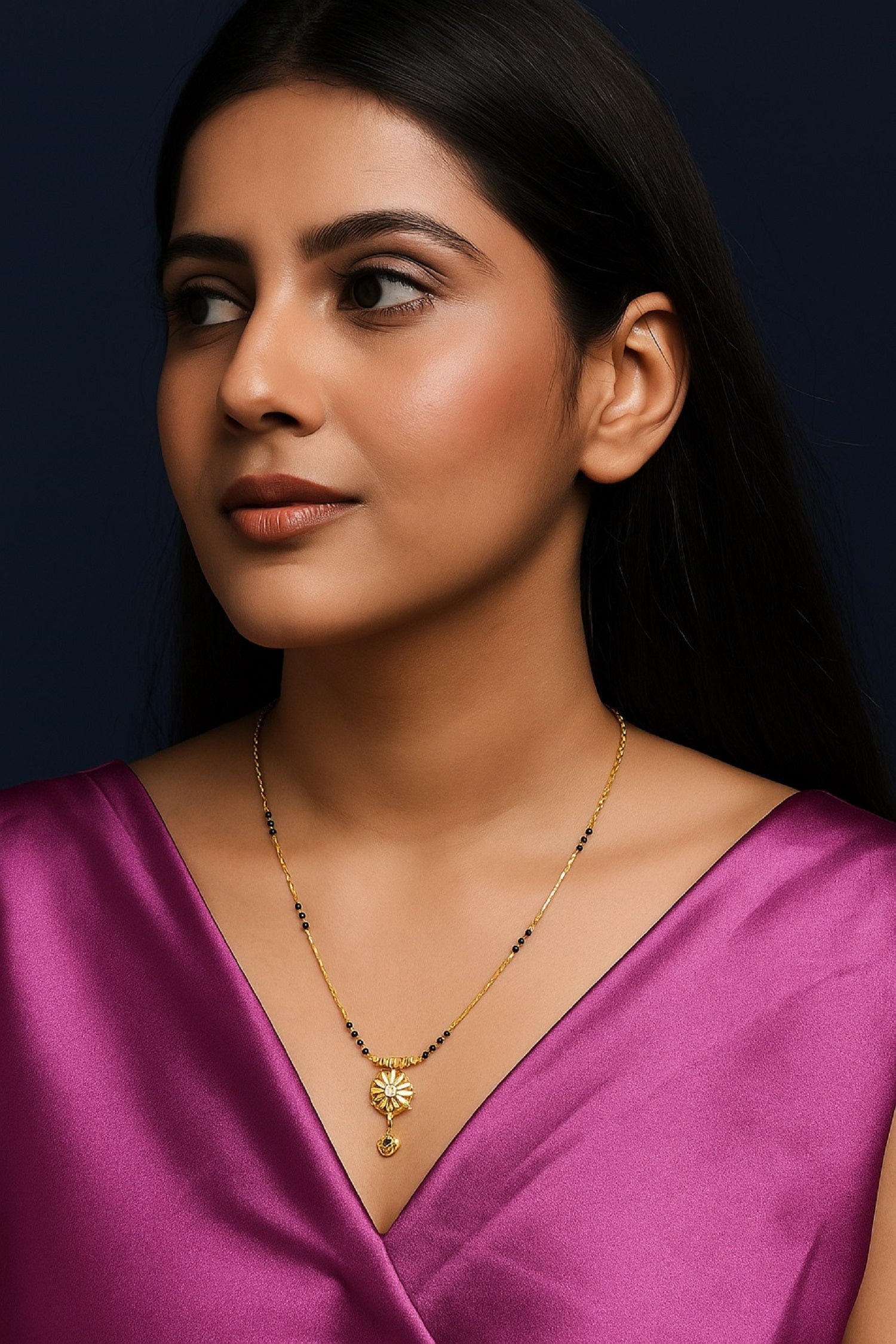 Floral Gold-Plated Daily Wear Mangalsutra – Elegant Symbol of Love & Grace 🌸