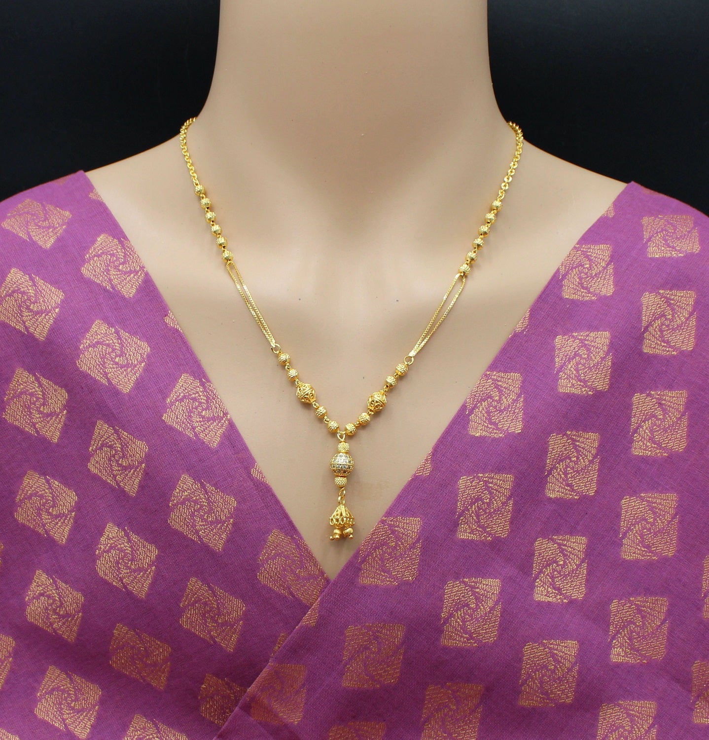 soni jewellery Pretty Stylish Gold Plated Necklace Chain For Women