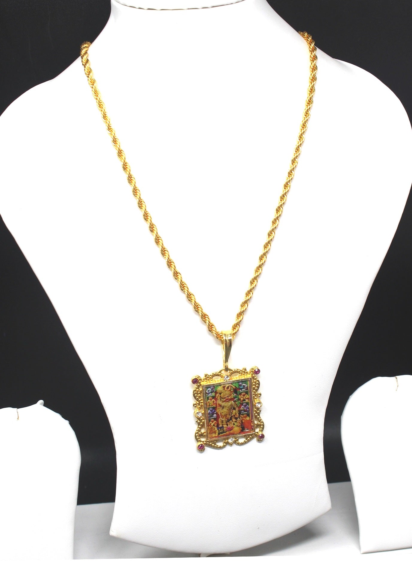 soni jewellery Gold plated chain with pendant necklace jewelry set for men women unisex