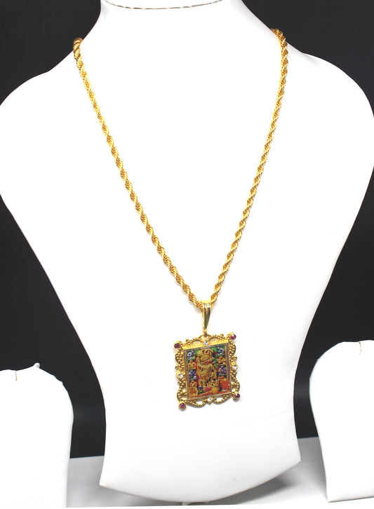 soni jewellery Gold plated chain with pendant necklace jewelry set for men women unisex