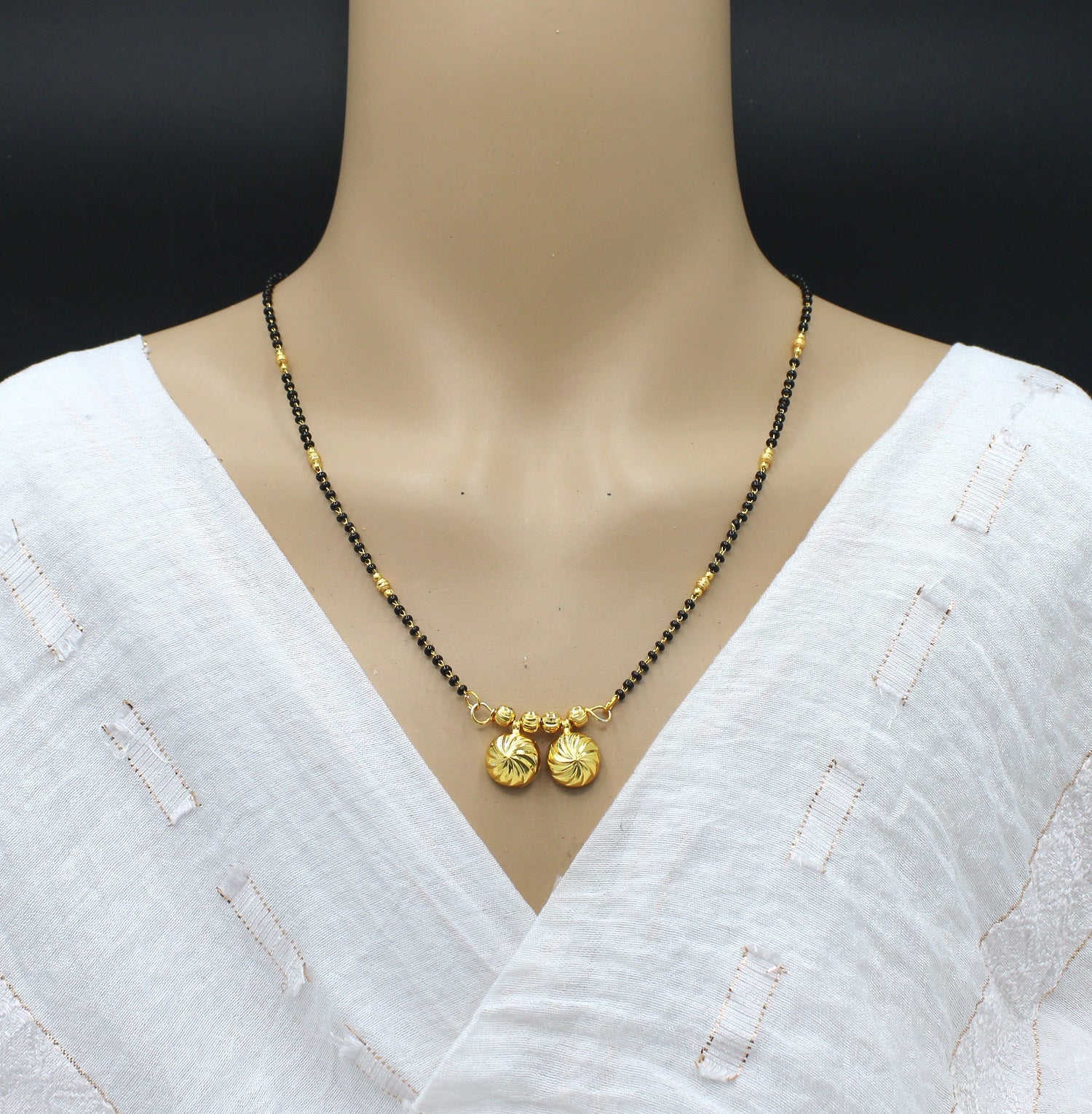 Premium Gold-Plated Twin Floral Mangalsutra – A Symbol of Timeless Love 🌸